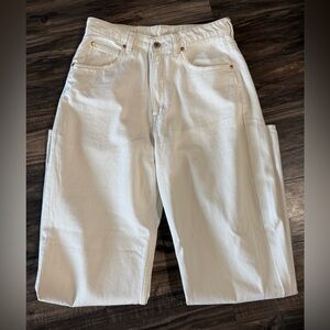 High Rise White Jeans